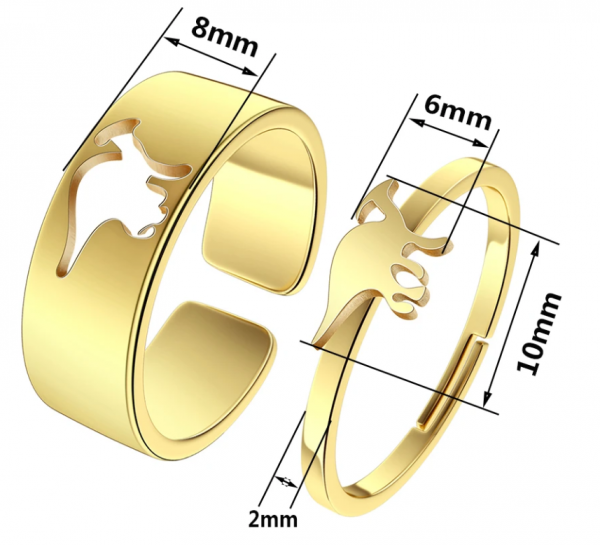 Anillo Pareja Parasaurolopus - Imagen 2