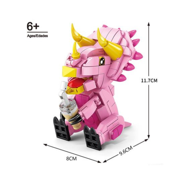 Triceratops Rosado Armable